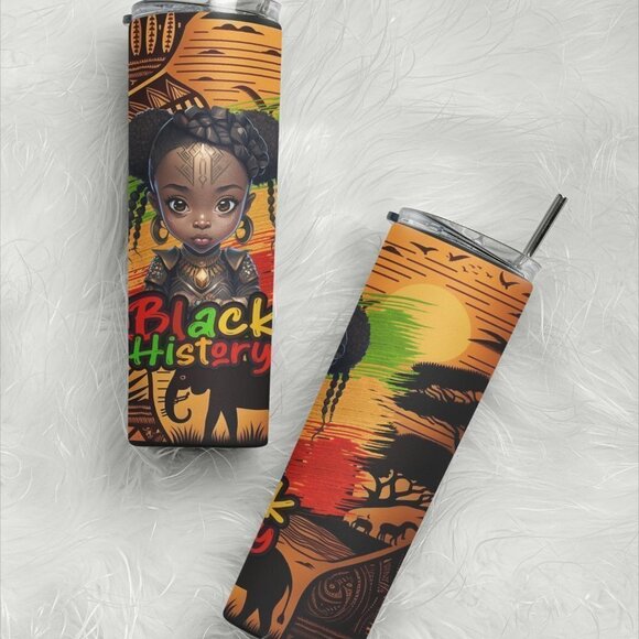 Black History 20 Oz Skinny Tumbler - Picture 1 of 1